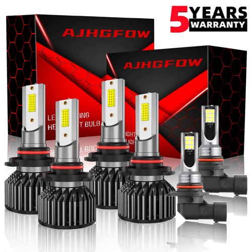 White LED Headlights Fog Light Bulbs For Toyota Camry Sedan 4-Door 2002-2006