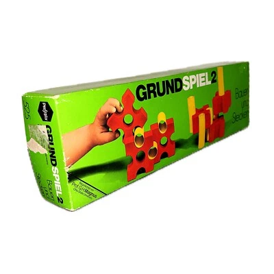 Prestofix Grundspiel 2 Bauen und Stecken Vintage Motorik Logik Spielzeug Retro - Bild 1 von 4