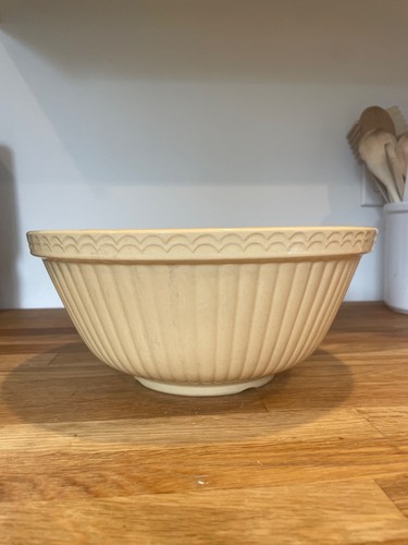 Antique Yellow Ware ceramic Mixing bowl