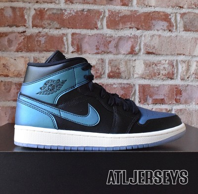 nike air jordan 1 mid iridescent black
