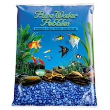 Pure Water Pebbles Aquarium Gravel - Marine Blue (5 lbs (3.1-6.3 mm Grain))