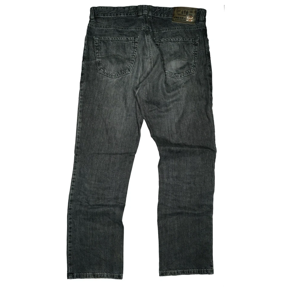 Pantalones de mezclilla para hombre Joker Clark calce regular recto 52 36/32 W36 L32 negro gris Foto 3 de 4
