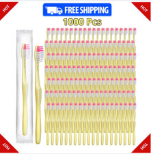 1000 Pcs Disposable Toothbrushes Bulk Individually Wrapped Manual Soft Bristle T