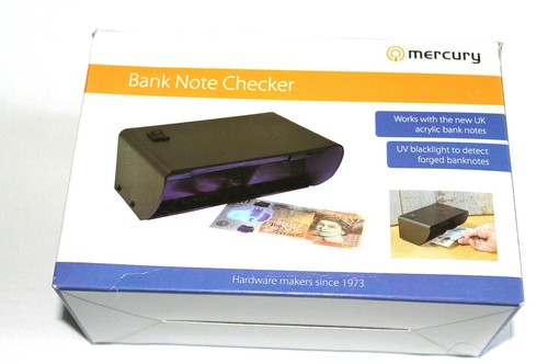 MERCURY UV COUNTERFEIT BANK NOTE CHECKER CHECK NEW NOTE IS WELL MD100 - Picture 3 of 4