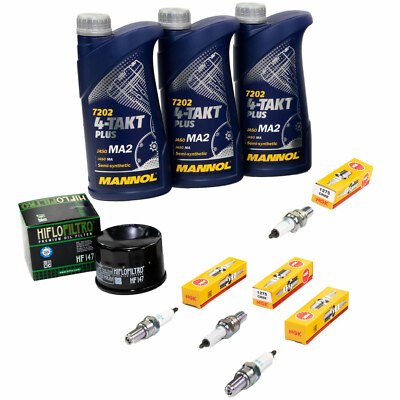 Set Inspektion für Yamaha FZS 600 Fazer RJ02 1998-2003 Öl 3L Ölfilter Zündkerzen