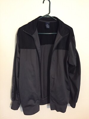 NordicTrack Mens Size Medium Full Zip Softshell Active Jacket Pockets Gray Black