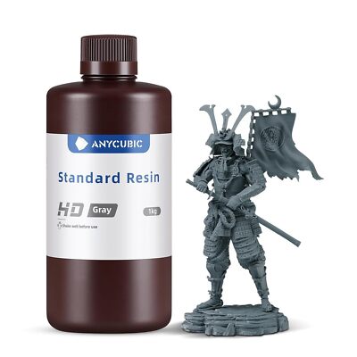 【Buy 5 Pay 3】ANYCUBIC UV Resin HD Grey 3D Printing 1KG 405nm Sensitive Resin