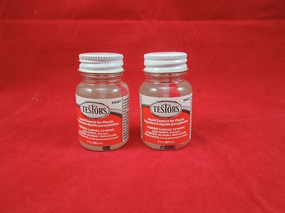 2 TESTORS LIQUID CEMENT GLUE 3502XT PLASTIC MODEL MODELING AIRPLANE TANK 1FL. OZ