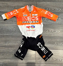 Gobik INEOS Grenadier Men’s Short Sleeve Full Zip Skinsuit Orange Size L