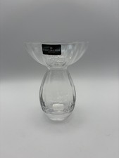 Dartington Crystal Mouth Blown Glass Vase ripple