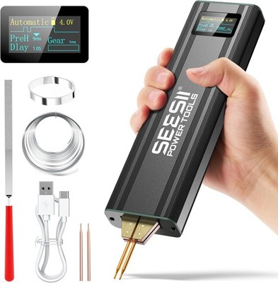 Seesii 5000mAh Mini Portable Spot Welder LCD Screen 80 Gear for 18650 Battery