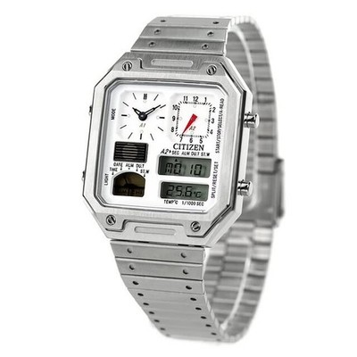 NEU CITIZEN RECORD LABEL Thermo Sensor Retro JDM Uhr JG2120-65A JAPAN