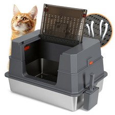 Katzenklo Haustier Tragbar Katzentoilette Vielseitig Halbgeschlossen XXXL