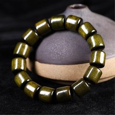 Wood Bead Bracelet Agarwood Rosewood Sandalwood Barrel Mala Unisex Jewelry