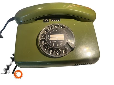 1980er Wählscheibentelefon Bundespost FeTa795-1 funktionsfähig 5m Kabel Germany - Bild 1 von 4