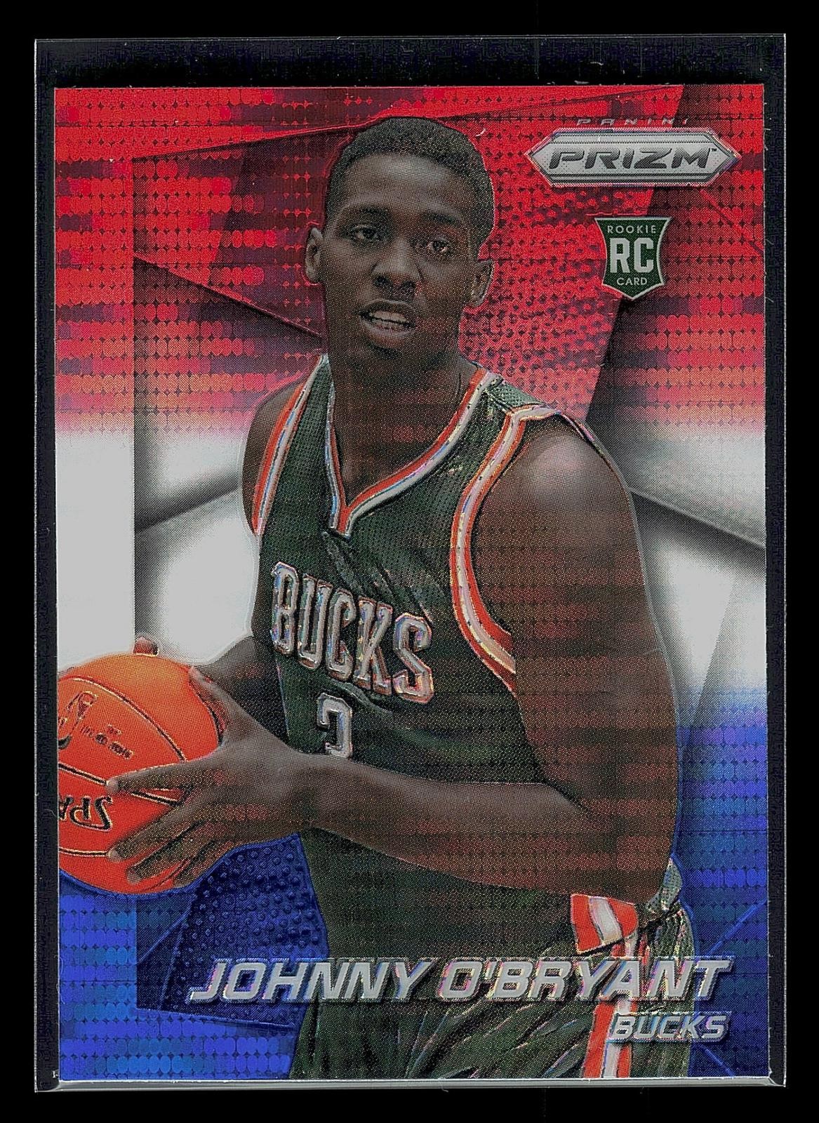 Johnny O'Bryant 2014-15 Panini Prizm Red White and Blue Pulsar Rookie #279 Bucks