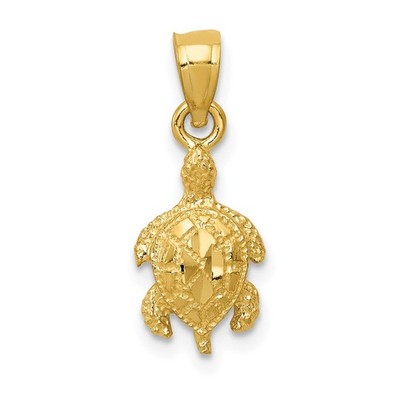 14 Karat Gelbgold Schildkröte Anhänger K3299
