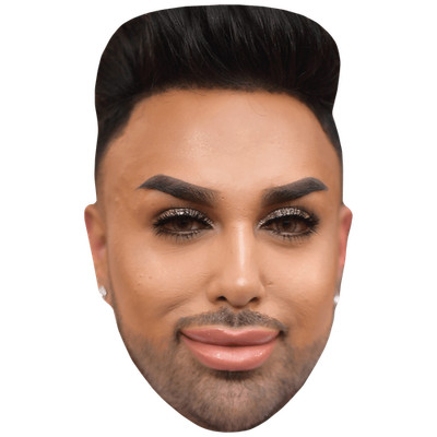 Angel Merino (Smile) Celebrity Mask, Flat Card Face, Fancy Dress Mask