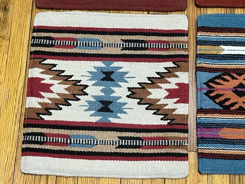 Lot Of 4 El Paso Saddle Blanket Co. 18” Wool Southwestern Aztec Pillow Covers - Picture 3 of 14