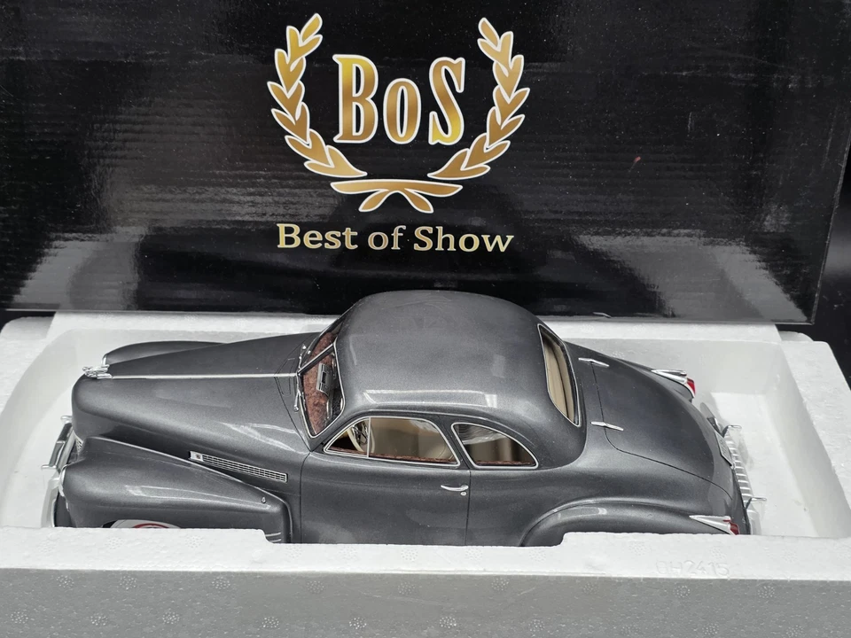 BOS Models 1941 Cadillac Series 62 Club Coupe 1:18 Resin Car LE 504 BOS291 Gray - Image 2 of 4