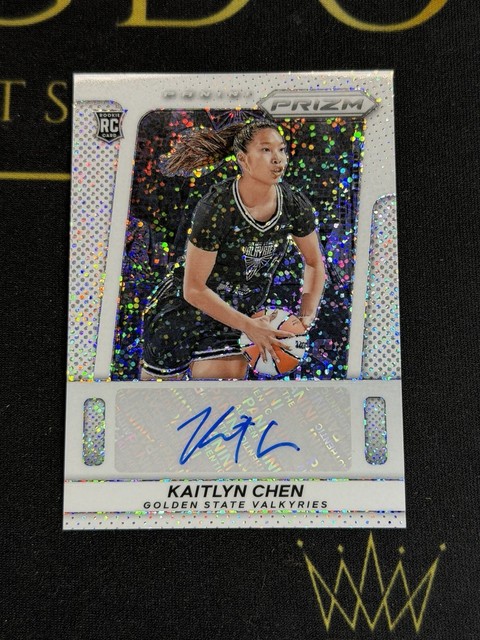 Kaitlyn Chen 2025 Panini WNBA Prizm White Sparkle Rookie Auto 1/1 Valkyries