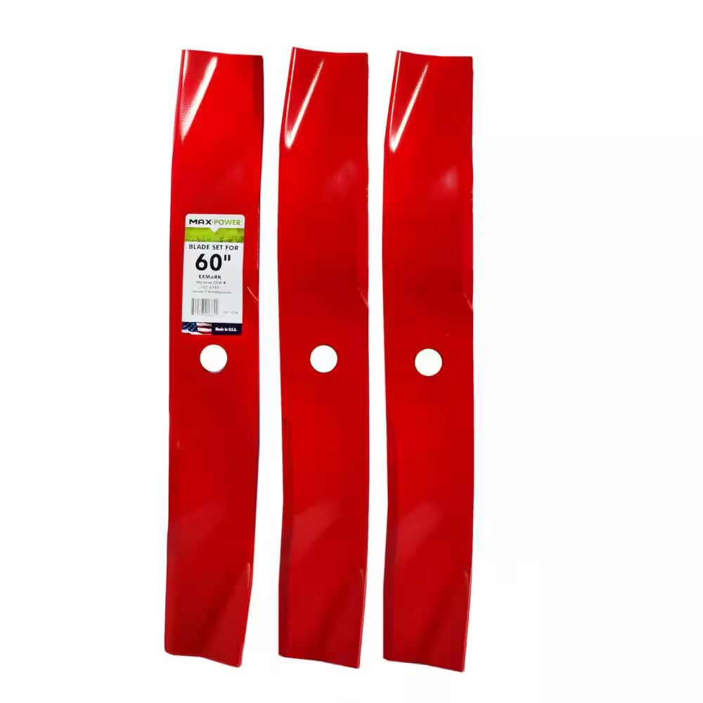 3 Blade Mulching Set for Many 60 In. Cut Exmark Mowers Replaces OEM #'S 103-6393