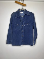 Vintage White Tab 70s Blue Levis Corduroy Button Up Jacket Medium Made in USA