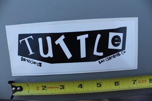 Tuttle Surfboards San Clemente Punk Ransom White OG V4A Vintage Surfing STICKER - Picture 5 of 6