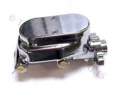 Gm Brake Master Cylinder 1-18 Bore 916 12 Ports Dual Corvette Chrome Flat