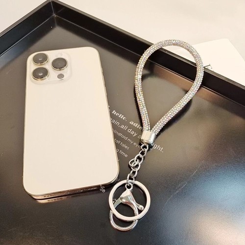 Keychain Diamond Crystal Anti-lost Rope Hanging Cord Phone Accessories - Photo 2 sur 18