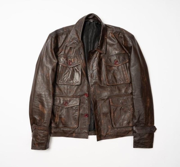 Men Vintage Jacket Brown Leather 40 /L / 48