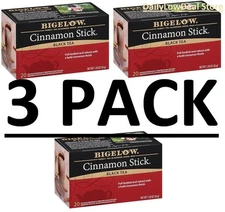 3 PACK - Bigelow Tea Cinnamon Stick Black Tea 20 Bag (Total 60)
