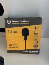 PowerDeWise Lavalier Lapel Microphone 3.5mm Jack Clip-On Mic w/ 6.5ft Cord