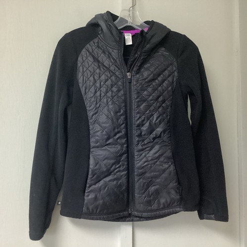 ATHLETA GIRL Hooded Jacket Size L / 12 Quilted Full Zip Long Sleeves Fleece - Picture 7 of 16