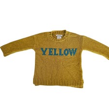 Zara Fancy Collection Girl Knit Sweater Yellow Mustard Soft Cropped Size 5