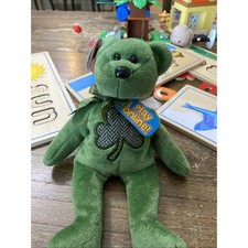 TY Beanie Baby 2.0 - LUCKIER the Irish Bear (8.5 inch) -MWMTs Stuffed St Patrick