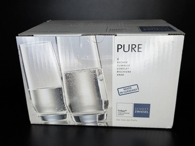 (383) NIB- Schott Zweisel Tritan 'PURE' Crystal Tumblers Set Of 6 (*Retail $84)