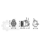 AVA Quality Cooling Kompressor Klimaanlage AIAK295 FüR Audi A6 Avant 2.0 TDI