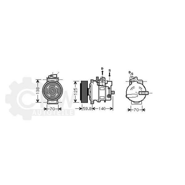 AVA Quality Cooling Kompressor Klimaanlage AIAK295 FüR Audi A6 Avant 2.0 TDI-image