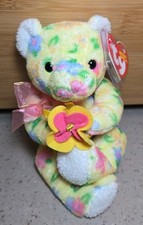 🧸Ty Beanie Baby Bloom the Bear w/Flowers-2003-Toy/Stuff/Plush Animal/Doll
