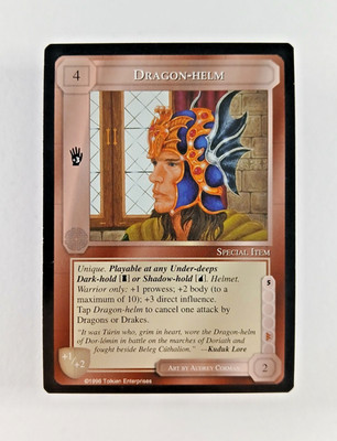 Dragon Helm - Middle Earth CCG card (1996 ICE) MECCG Dark Minions Resource LotR
