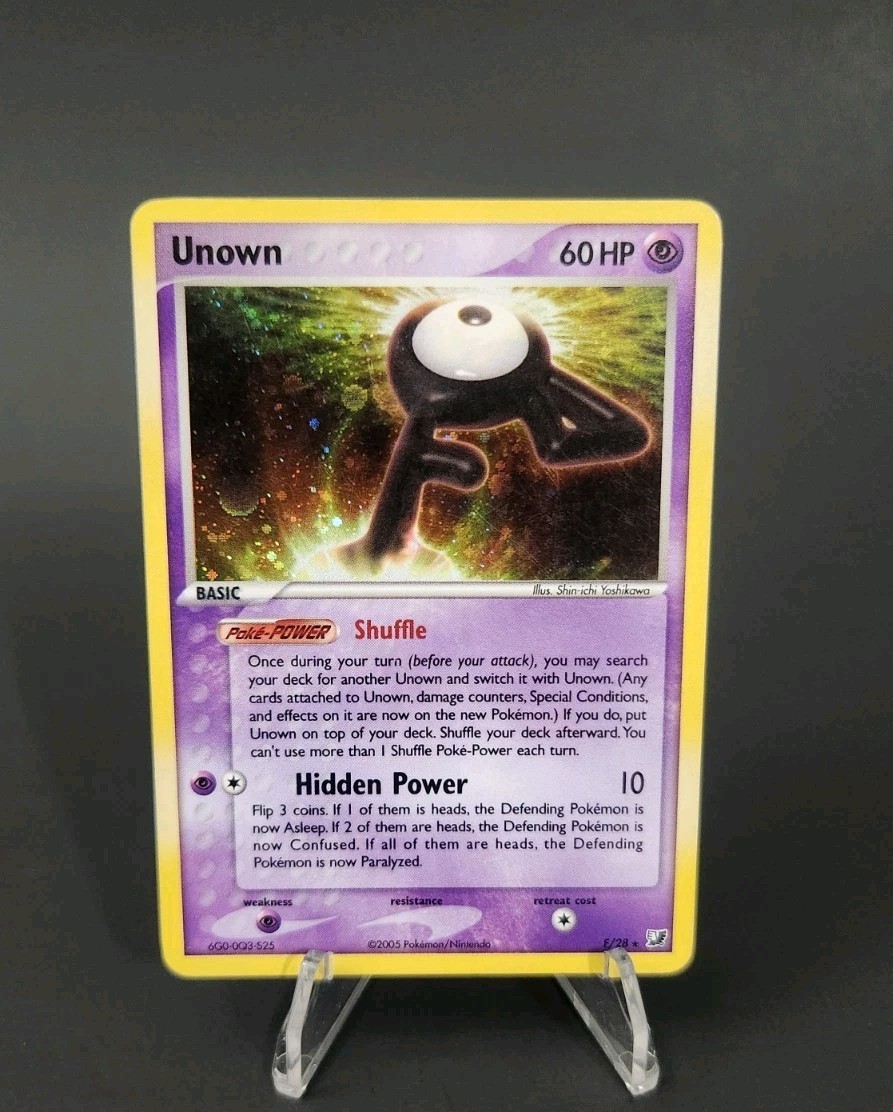 Pokémon TCG Unown F/28 EX Unseen Forces Holo Excellent Condition