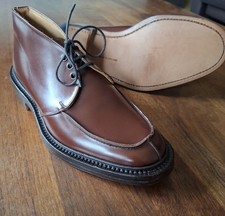 Stivali Tricker's Trickers David punta divisa vitello marrone UK 10 NUOVI!