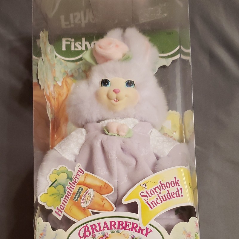 Fisher-Price Briarberry Hamberry Bunny Plush Stuffed Animal w/ Storybook 1999