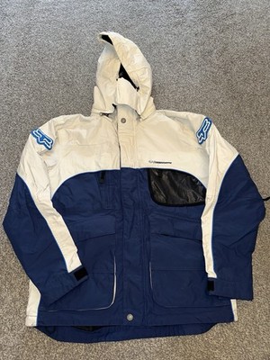 Herren Fox Racing Jacke, Größe S, blau, weiß, Ski Snowboard, gefüttert, (G5)