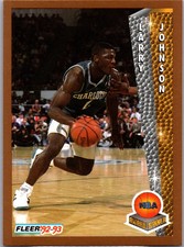 1992-93 Fleer Basketball Larry Johnson Hornets Base NBA Award Winner #247