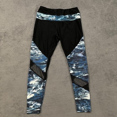 RBX Live Life Active Black Blue Activewear High Rise Leggings Women s Size Large