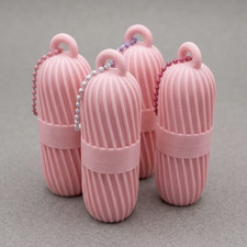Kosmetiktube Lippenstiftbehälter rosa geriff...