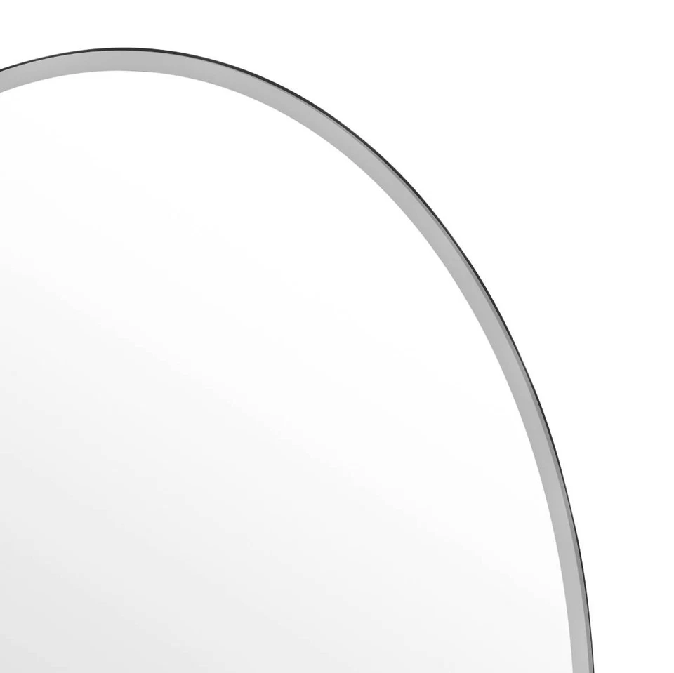 Espejo ovalado sin marco Elevate negro mate 28 1/2" x 32" Foto 2 de 3