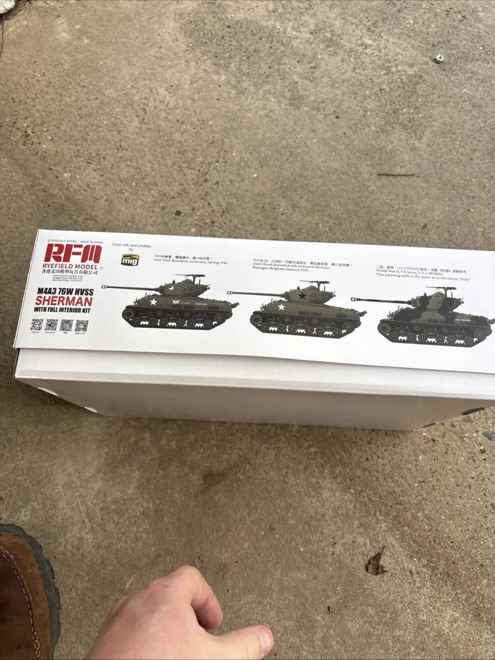 MODELO RYEFIELD ESCALA 1/35 EE. UU. KIT MODELO SHERMAN TANQUE MEDIANO M4A3 76W HVSS Foto 4 de 4